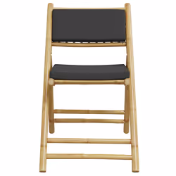 VidaXL 365873 sedia da esterno Terrazzo Seduta imbottita Bamboo Grigio - Vista aggiuntiva 5