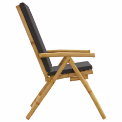 VidaXL 365876 sedia da esterno Terrazzo Seduta imbottita Bamboo Grigio - Vista aggiuntiva 6