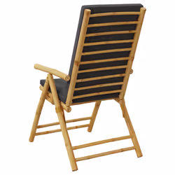 VidaXL 365876 sedia da esterno Terrazzo Seduta imbottita Bamboo Grigio - Vista aggiuntiva 7