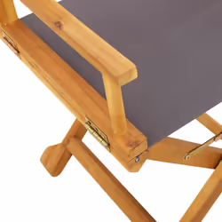 VidaXL 365836 sedia da esterno Terrazzo Seduta imbottita Legno di acacia, Poliestere Grigio - Vista aggiuntiva 8