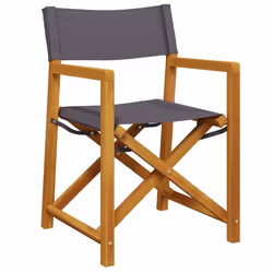 VidaXL 365838 sedia da esterno Terrazzo Seduta imbottita Legno di acacia, Poliestere Grigio - Vista aggiuntiva 4