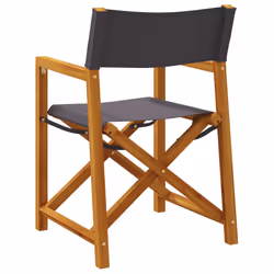 VidaXL 365838 sedia da esterno Terrazzo Seduta imbottita Legno di acacia, Poliestere Grigio - Vista aggiuntiva 6
