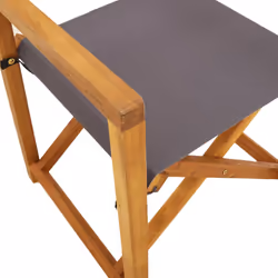 VidaXL 365838 sedia da esterno Terrazzo Seduta imbottita Legno di acacia, Poliestere Grigio - Vista aggiuntiva 8