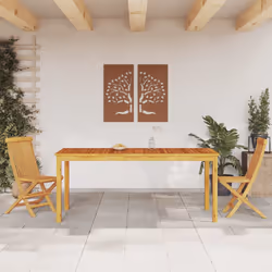 Tavolo da Pranzo da Giardino 180x90x75 cm Legno Massello Acaciacod mxl 90627 - Vista aggiuntiva 3