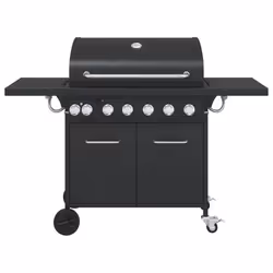 vidaXL Griglia Barbecue a Gas con 7 Bruciatori Nero in Acciaio - Vista aggiuntiva 3