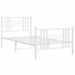 Giroletto con Testiera e Pediera Metallo Bianco 90x200 cmcod mxl 92463 - Vista aggiuntiva 3