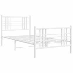 Giroletto con Testiera e Pediera Metallo Bianco 107x203 cmcod mxl 116402 - Vista aggiuntiva 3