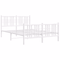 Giroletto con Testiera e Pediera Metallo Bianco 140x200 cmcod mxl 92465 - Vista aggiuntiva 3