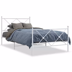 Giroletto con Testiera e Pediera Metallo Bianco 107x203 cmcod mxl 116431 - Vista aggiuntiva 2