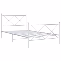 Giroletto con Testiera e Pediera Metallo Bianco 107x203 cmcod mxl 116431 - Vista aggiuntiva 3