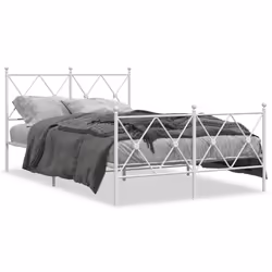 Giroletto con Testiera e Pediera Metallo Bianco 120x200 cmcod mxl 116434 - Vista aggiuntiva 2