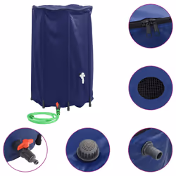 Serbatoio Acqua con Rubinetto Pieghevole 500 L in PVCcod mxl 115002 - Vista aggiuntiva 2