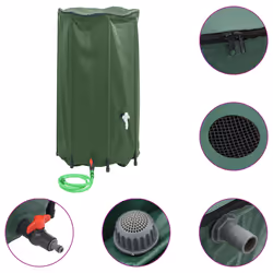 Serbatoio Acqua con Rubinetto Pieghevole 380 L in PVCcod mxl 115233 - Vista aggiuntiva 2