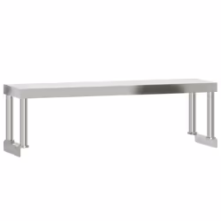 Ripiano per Tavolo da Lavoro 110x30x35 cm in Acciaio Inoxcod mxl 110714 - Vista aggiuntiva 2