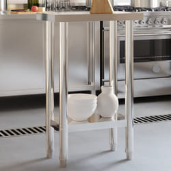 Tavolo da Lavoro da Cucina 55x30x85 cm in Acciaio Inossidabile Vidaxl 57571