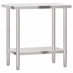 Tavolo da Lavoro da Cucina 82,5x55x85cm in Acciaio Inossidabilecod mxl 87605 - Vista aggiuntiva 2