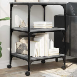 Supporto Stampante 3 Piani Grigio Sonoma 50x41x75 Multistrato Vidaxl 51960