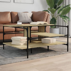 Tavolino Salotto Rovere Sonoma 100x100x48,5cm Legno Multistratocod mxl 88197