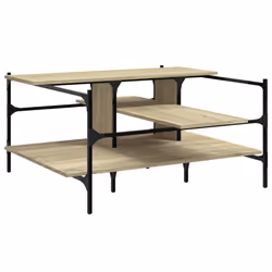 Tavolino Salotto Rovere Sonoma 100x100x48,5cm Legno Multistratocod mxl 88197 - Vista aggiuntiva 2