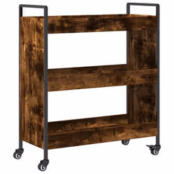 Carrello da Cucina Rovere Fumo 70x30x82 cm in Legno Multistratocod mxl 113853 - Vista aggiuntiva 2