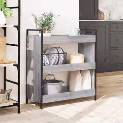 Carrello da Cucina Grigio Sonoma 70x30x82 cm Legno Multistratocod mxl 89850 - Vista aggiuntiva 3