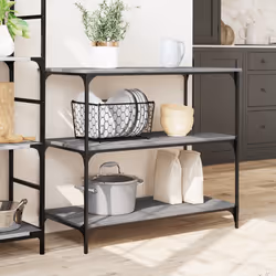 Carrello Cucina Grigio Sonoma 102x50x95 cm in Legno Multistratocod mxl 115178 - Vista aggiuntiva 3
