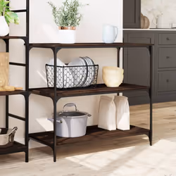 Carrello Cucina Rovere Marrone 102x50x95 cm Legno Multistratocod mxl 91218 - Vista aggiuntiva 3