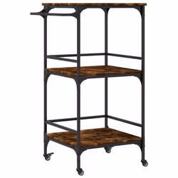 Carrello da Cucina Rovere Fumo 60,5x50x105 cm Legno Multistratocod mxl 90700 - Vista aggiuntiva 2