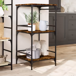 Carrello da Cucina Rovere Fumo 60,5x50x105 cm Legno Multistratocod mxl 90700 - Vista aggiuntiva 3