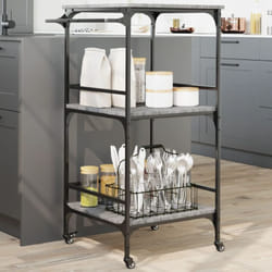 Carrello da Cucina Grigio Sonoma 60,5x50x105 cm Vidaxl 43259