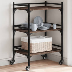 Carrello Cucina Rovere Marrone 50x35x75,5 cm Legno Multistrato Vidaxl 35056