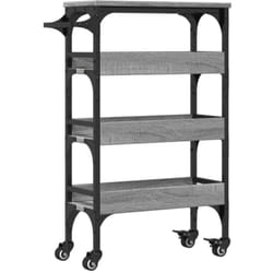 Carrello da Cucina Grigio Sonoma 53x20x76 cm Legno Multistrato Vidaxl
