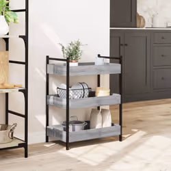 Carrello da Cucina Grigio Sonoma 50x30x70 cm Legno Multistratocod mxl 89851 - Vista aggiuntiva 3