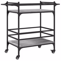 Carrello da Cucina Grigio Sonoma 82x40x78,5cm Legno Multistratocod mxl 114621 - Vista aggiuntiva 2
