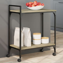 Carrello Cucina Rovere Sonoma 60,5x31x72,5 cm Legno Multistrato Vidaxl 13165