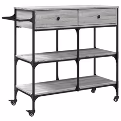 Carrello Cucina Grigio Sonoma 105x42x95 cm in Legno Multistratocod mxl 113855 - Vista aggiuntiva 2