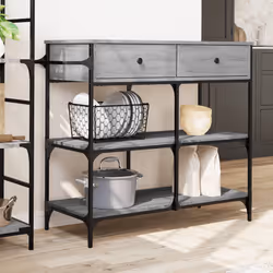 Carrello Cucina Grigio Sonoma 105x42x95 cm in Legno Multistratocod mxl 113855 - Vista aggiuntiva 3