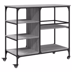 Carrello Cucina Grigio Sonoma 100x45x89,5 cm Legno Multistratocod mxl 89858 - Vista aggiuntiva 2