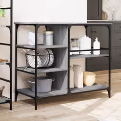 Carrello Cucina Grigio Sonoma 100x45x89,5 cm Legno Multistratocod mxl 89858 - Vista aggiuntiva 3