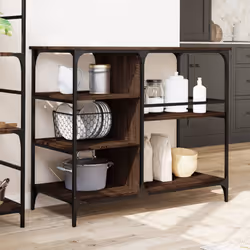Carrello Cucina Rovere Marrone 100x45x89,5 cm Legno Multistratocod mxl 113857 - Vista aggiuntiva 3