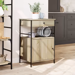 Carrello da Cucina Rovere Sonoma 56x43x89,5cm Legno Multistratocod mxl 90969 - Vista aggiuntiva 3