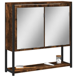 Mobile Bagno Specchio Rovere Fumo 60x16x60 cm Legno Multistratocod mxl 90753