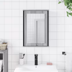 Mobile Specchio da Bagno Grigio Sonoma 42x12x60 cm Multistratocod mxl 114719 - Vista aggiuntiva 3