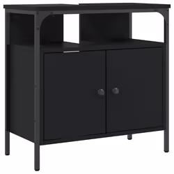 Mobile Lavabo Bagno Nero 60x30x60 cm in Legno Multistratocod mxl 113457 - Vista aggiuntiva 2