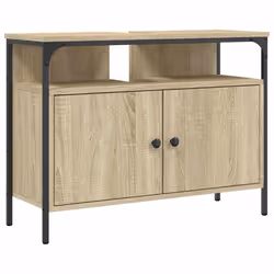 Mobile Lavabo Bagno Rovere Sonoma 80x30x60 cm Legno Multistratocod mxl 89475 - Vista aggiuntiva 2