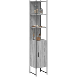 Vidaxl - Mobile da Bagno Grigio Sonoma 33x33x185,5 cm Legno Multistrato