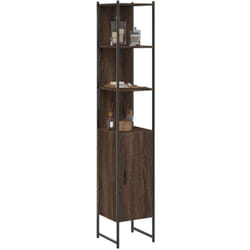 Vidaxl - Armadietto Bagno Rovere Marrone 33x33x185,5cm Legno Multistrato 50625