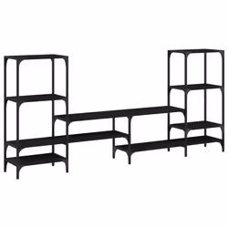 Mobile Porta TV Nero 206,5x28,5x95 cm in Legno Multistratocod mxl 114721 - Vista aggiuntiva 2