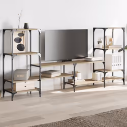 Mobile Porta TV Rovere Sonoma 206,5x28,5x95cm Legno Multistratocod mxl 90756 - Vista aggiuntiva 3