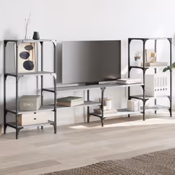 vidaXL Mobile Porta TV Grigio Sonoma 206,5x28,5x95cm Legno Multistrato - Vista aggiuntiva 3